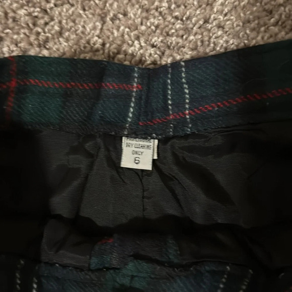 Tartan plaid 100% wool vintage culotte long short - Picture 2 of 2